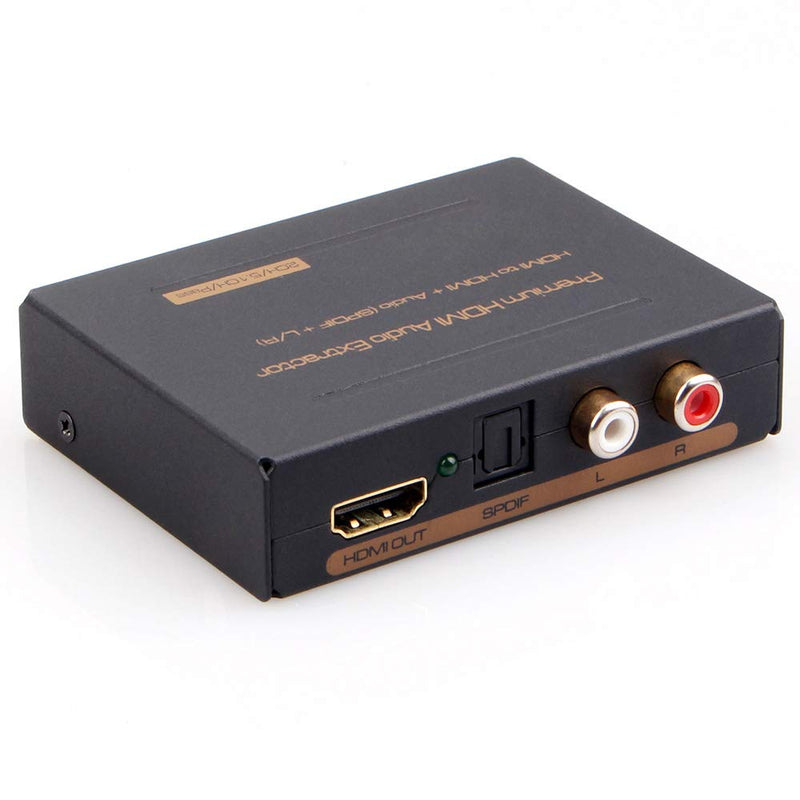 iArkPower HDMI Audio Extractor Splitter HDMI to HDMI + Optical + RCA L/R Stereo Audio Out Supports 3D (1080P) 1080P