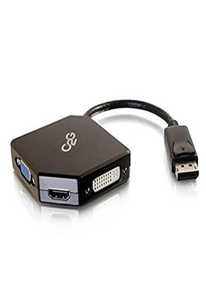 C2G/Cables to Go DisplayPort to HDMI, VGA, or DVI Adapter Converter (54340) HDMI DVI VGA Adapter Black