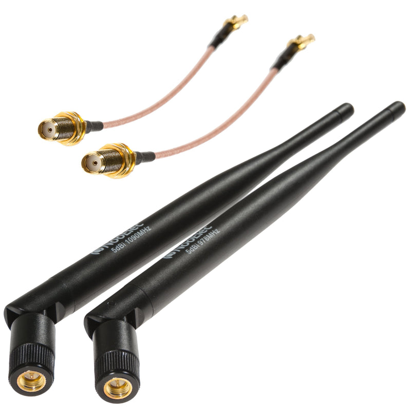 NooElec ADS-B Discovery 5dBi (High Gain) Antenna Bundle - 1090MHz & 978MHz Antenna Bundle for SMA and MCX-Connected Software Defined Radios (SDRs)