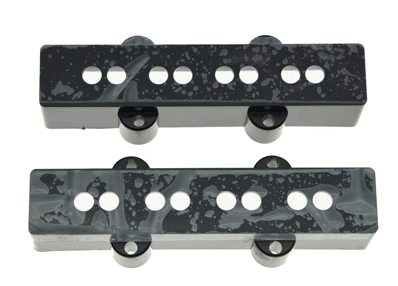 KAISH Set of 2 Black Bass Pickup Covers Neck/Bridge for 4 String Jazz J Bass