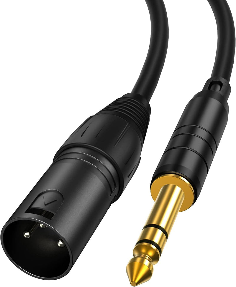 [AUSTRALIA] - CableCreation 1/4" to XLR 15ft, 6.35mm TRS to XLR Microphone Cord, Balanced Quarter inch TRS Plug to 3-pin XL R, 1/4 Inch X LR Mic Patch Cable 15FT-1pcs XLR Male 