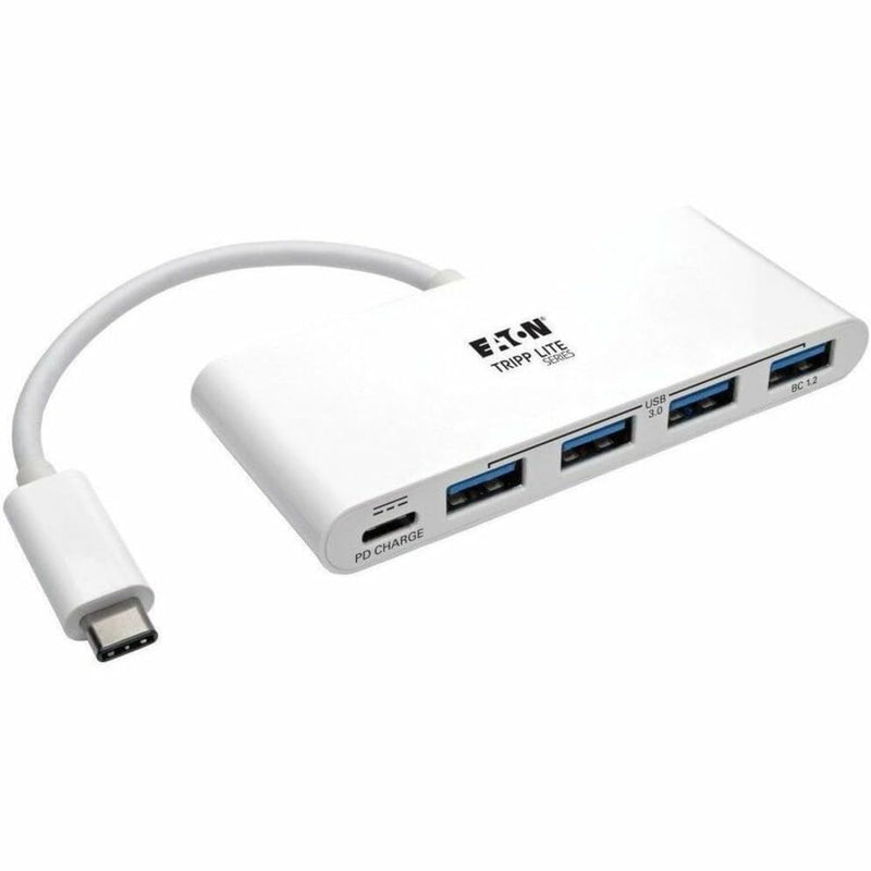 Tripp Lite 4-Port USB 3.1 Gen 1 USB-C to USB-A Portable Hub with x4 USB-A & USB-C Charging Port 5 Gbps (U460-004-4A-C)