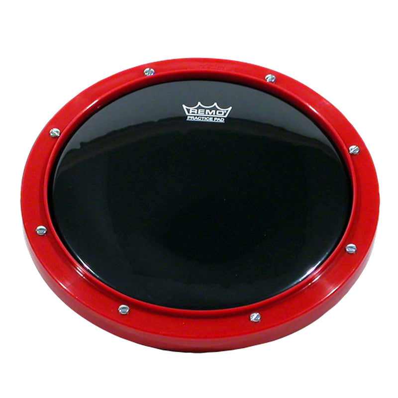 Remo RT-0008-58 8" Red Tunable Practice Pad with Ambassador Ebony Drumhead Red/Ebony 8 Inch