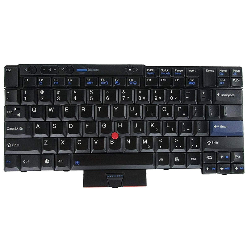 SUNMALL New Laptop Keyboard with Pointer Compatible with Lenovo ThinkPad T400S T410 T410S T410I T410SI T420 T420I T420S T510 T510I T520 W510 W520 X220 X220I X220S X220T US Layout Black
