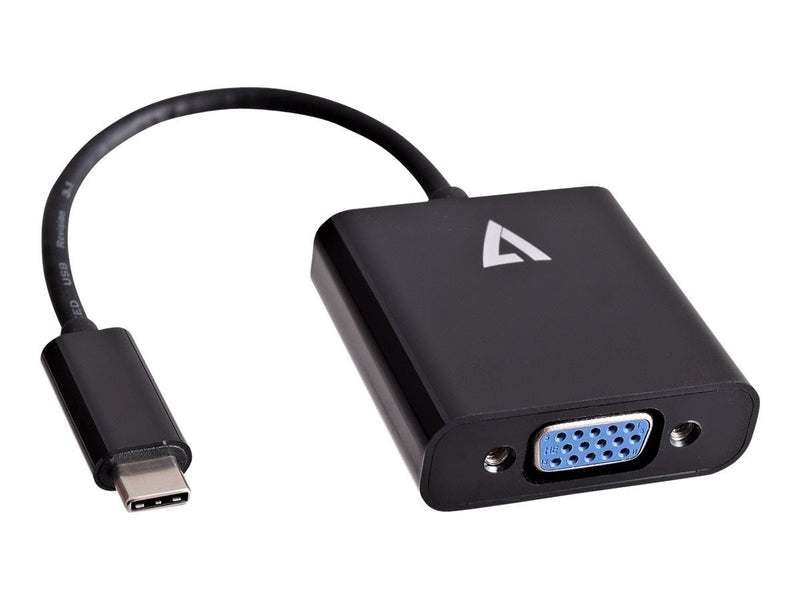 V7 V7UCVGA-BLK-1N External Video Adapter VGA USB-C 3.1, Black