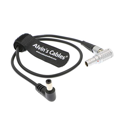 Alvin's Cables DC Right Angle to 2 Pin Male Cable for Teradek Bolt Transmitter, Z-CAM E2 Flagship Series Cameras (E2-S6/E2-F6/E2-F8) from Tilta Battery Plate 45CM RA 2 pin to RA DC