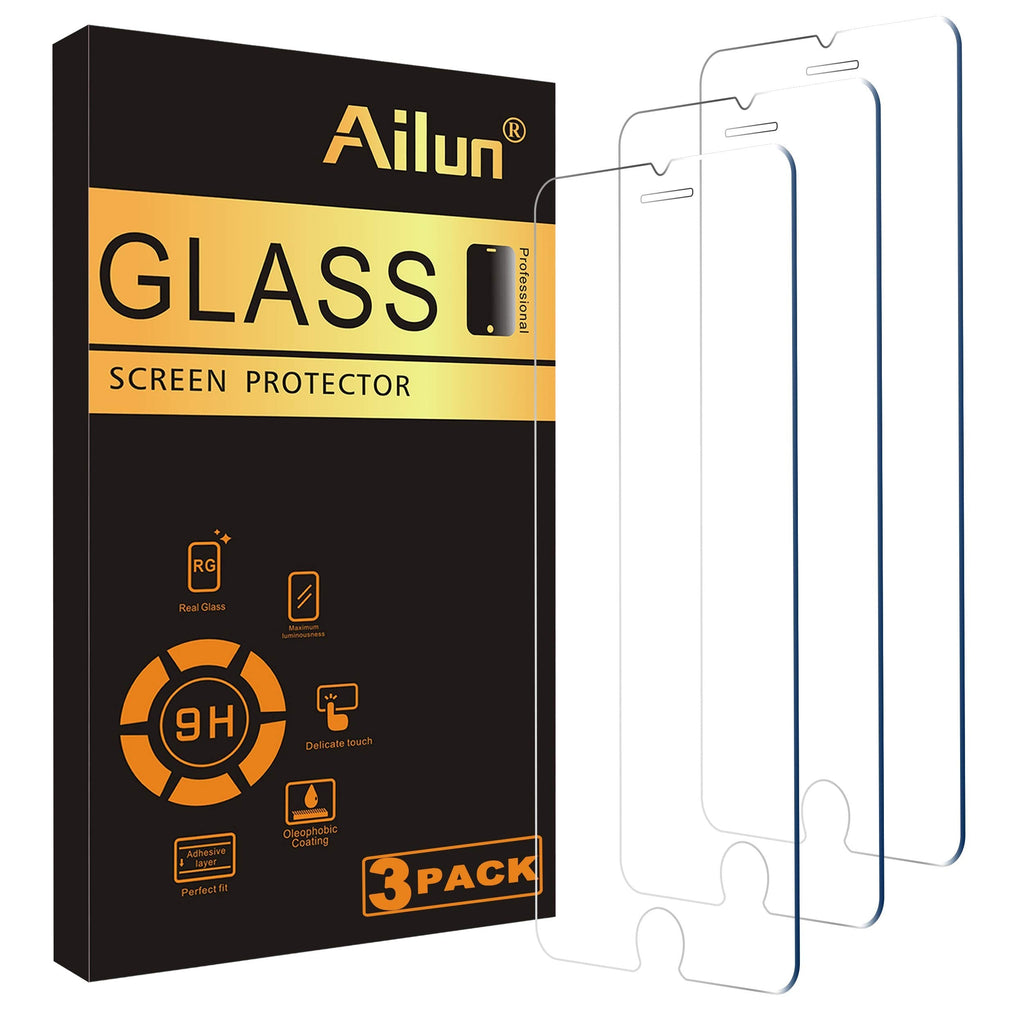 Ailun Screen Protector for iPhone SE 2020 2nd/2022 3rd Generation, iPhone 8,7,6s,6, 4.7-Inch Tempered Glass 0.25mm Case Friendly 3 Pack Clear