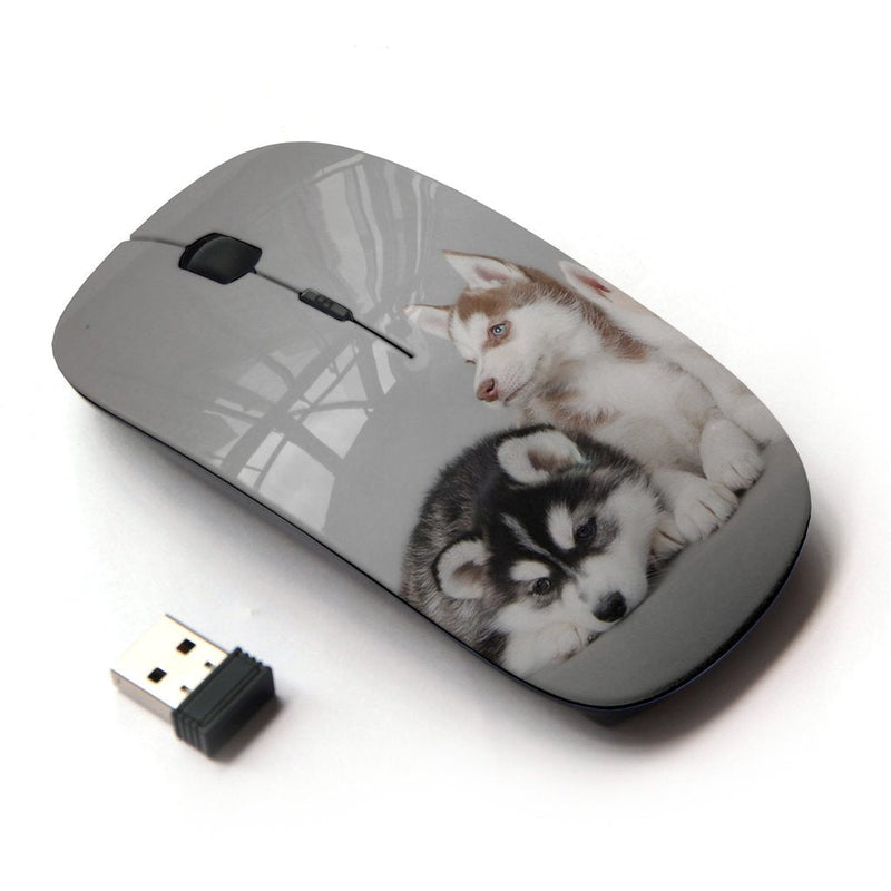 KOOLmouse [ Optical 2.4G Wireless Mouse ] [ Husky Siberian Dogs Gray Pack ]