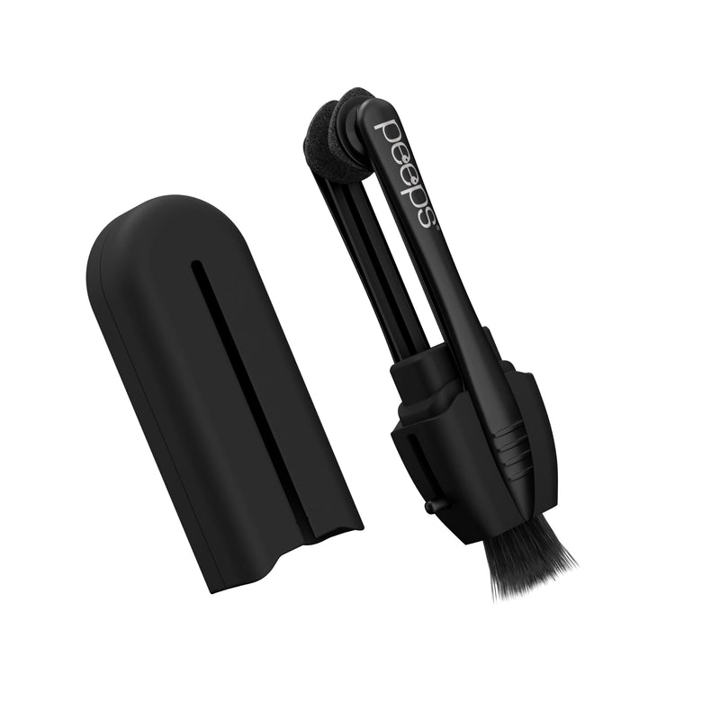 Peeps Carbon Klean Eyeglass Lens Cleaner - Efficient and Durable Carbon Microfiber Technology - Exclusively Used by NASA - 500 Uses (Black Soft Touch) 1 Count (Pack of 1) Black Soft Touch