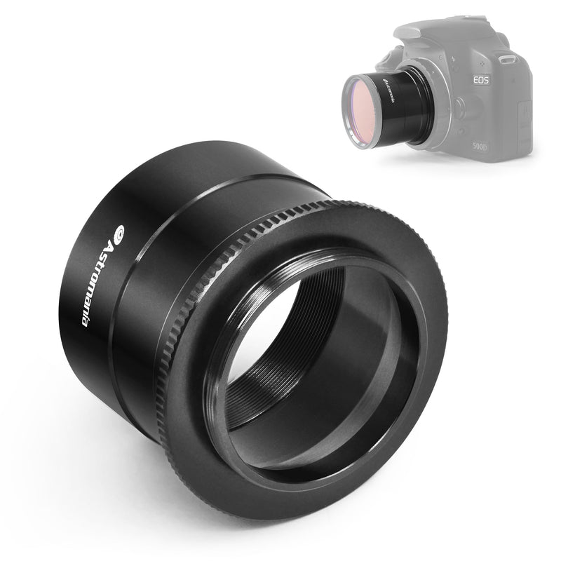 [AUSTRALIA] - Astromania 2 Inch T2 Focal Telescope Camera Adapter Ⅱ for SLR/DSLR Cameras More Convenient with Groove Design to Simply Attach Camera to Telescope, Metal M42 T Mount Astronomy Adapter for Photography 