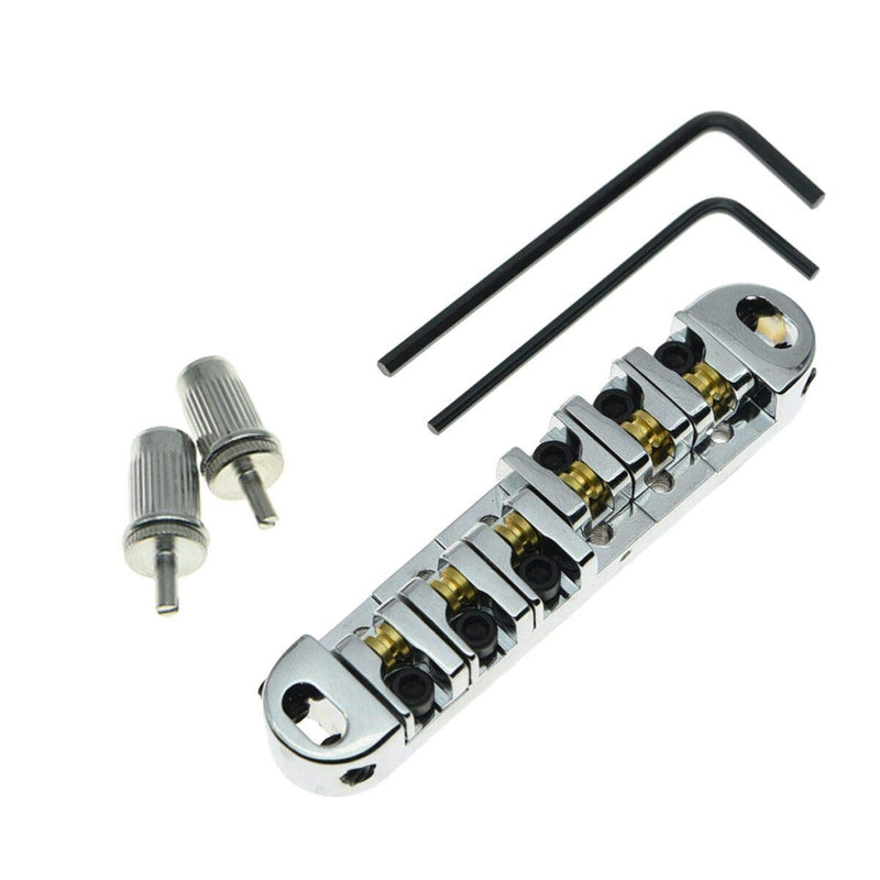 [AUSTRALIA] - Chrome LP Electric Guitar Tune-o-matic Roller Saddle Bridge for Les Paul SG Chrome (Tune-o-matic Roller) 