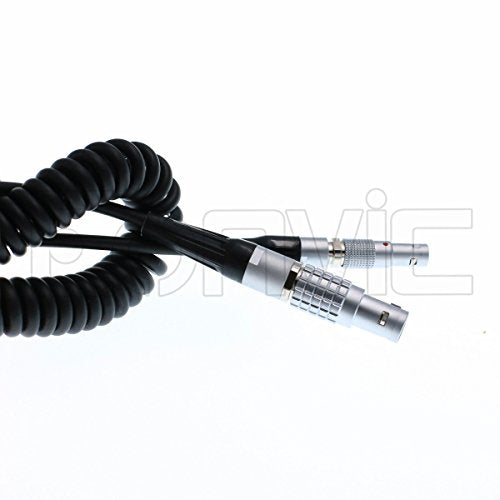 Timecode Adapter Cable 5 Pin Male TC Out to 4 Pin Male for Red Epic or Scarlet Camera, Coiled Cable