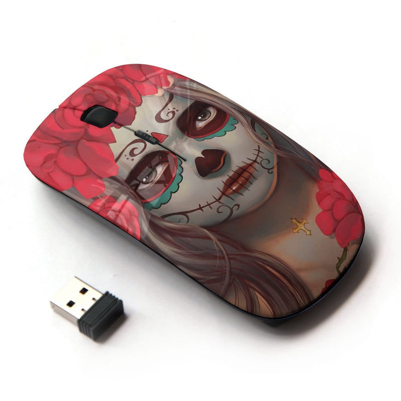 KOOLmouse [ Optical 2.4G Wireless Mouse ] [ Candy Skull Woman Pink Pretty ]