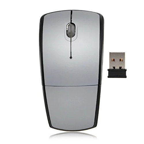 Foldable 2.4GHz Wireless Mouse Mouse for The PC Computer Mouse Foldable Folding Mouse/Mice + USB 2.0 Receiver for PC Laptop-Silver