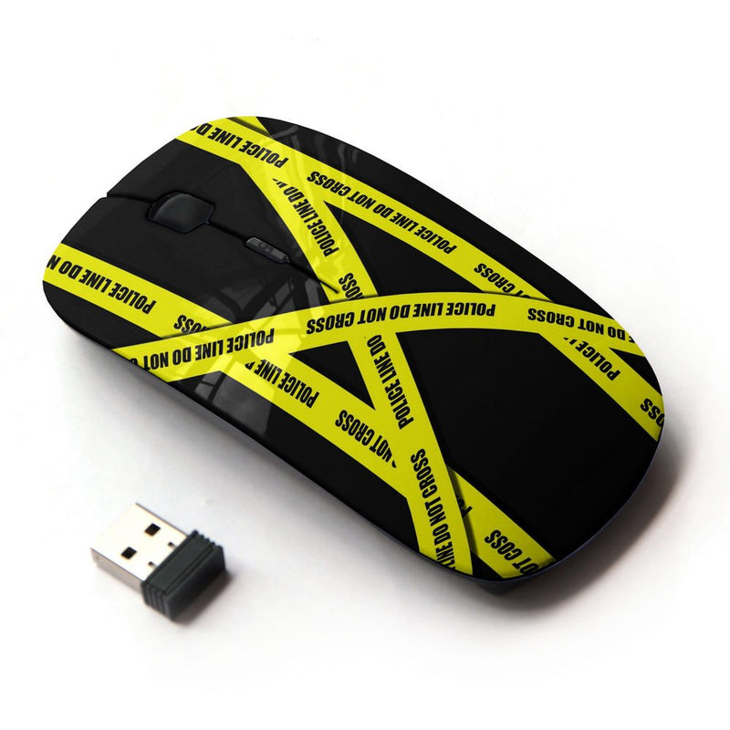 KOOLmouse [ Optical 2.4G Wireless Mouse ] [ Don't Go Police Tape Crime Scene Yellow ]