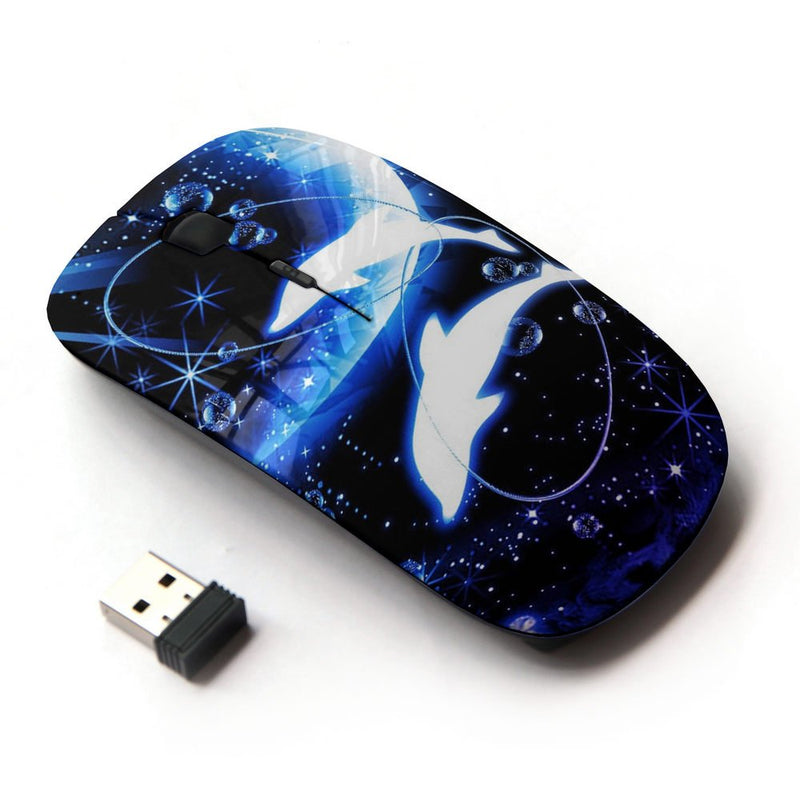 KOOLmouse [ Optical 2.4G Wireless Mouse ] [ Crescent Moon Dolphins Sea ]
