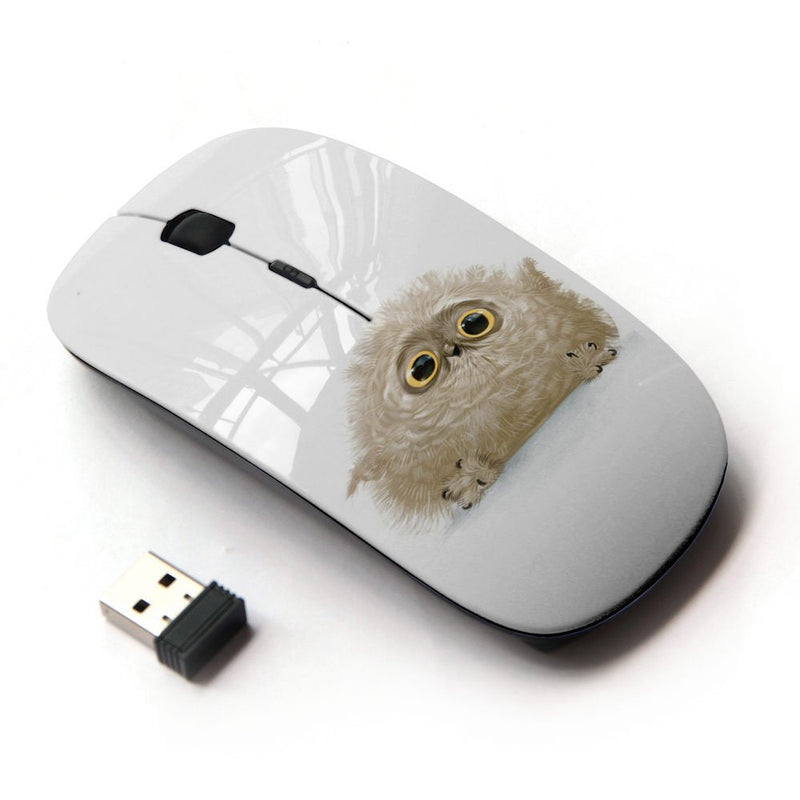 KOOLmouse [ Optical 2.4G Wireless Mouse ] [ Fluffy Owl Baby Bird Grey Big Eyes Cute ]