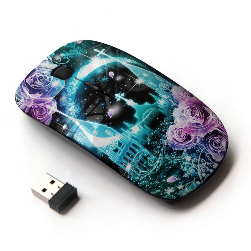 KOOLmouse [ Optical 2.4G Wireless Mouse ] [ Teal Palace Roses Night Stars ]