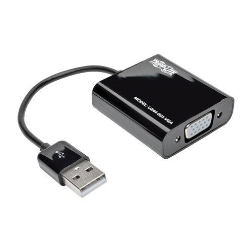Tripp Lite USB to VGA Adapter Multi Monitor External Video Converter, Built-in USB Type-A 2.0 Cable, 1080p @ 60Hz -Windows, Mac & Ubuntu Compatible, 3-Year Warranty (U244-001-VGA) VGA w/ Built-in Cable