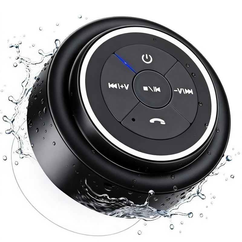 HAISSKY Bluetooth Shower Speakers, Portable Wireless Speaker with Suction Cup, IP67 Waterproof Speaker Pairs Easily to Phones, Tablets, Computer, Gift for Men & Women Black