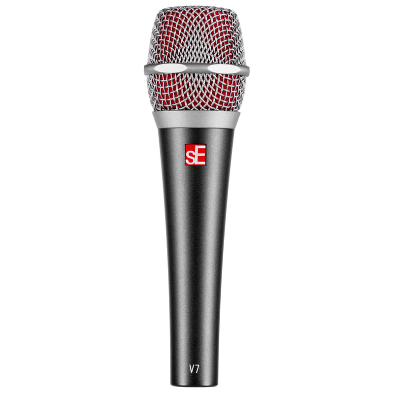 SE ELECTRONICS V7 Dynamic Microphone for Singing, Speech & Studio Recording - XLR Handheld Professional Microphone with Supercardioid Aluminum Voice Coil for Huge Gain Before Feedback - Grey V7 - Gray