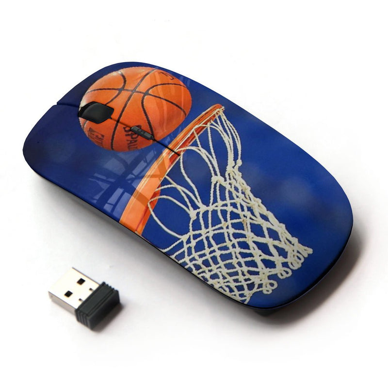 Graphic4You Basketball Sports Doughnut Ergonomic Wireless Mouse with Nano Receiver
