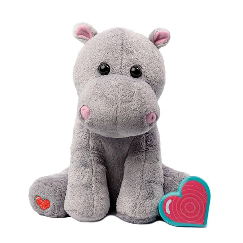 [AUSTRALIA] - My Baby’s Heartbeat Bear, 20 Second Voice Recorder, Recordable Plush Keepsake, Heartbeat Recorder Memory Gift for Pregnancy and Expecting Parents, 8 Inch, Not a Medical Device, Hippo 