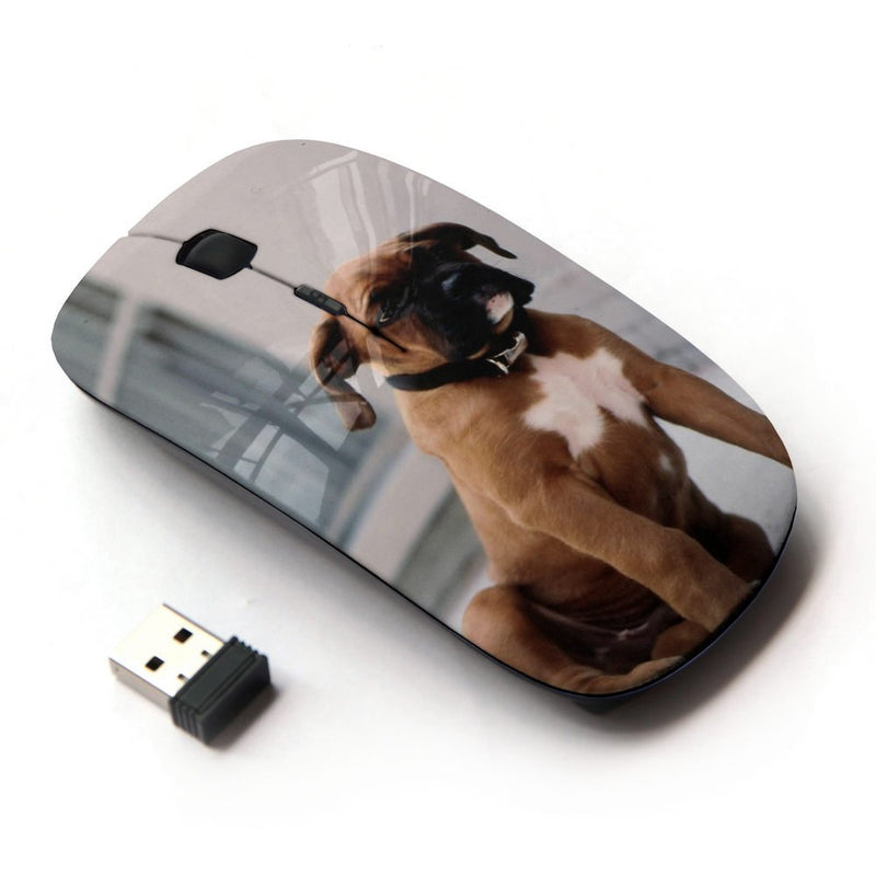 KOOLmouse [ Optical 2.4G Wireless Mouse ] [ Boxer Breed Dog Brown Fur Puppy ]