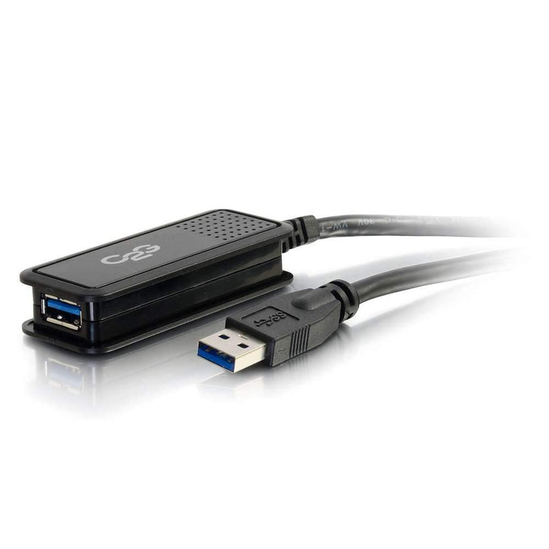 C2G/Cables to Go 39939 5M USB 3.0 USB-A Male to Usb-A Female Active Extension Cable USB A Male to A Female 16.4 Feet Black