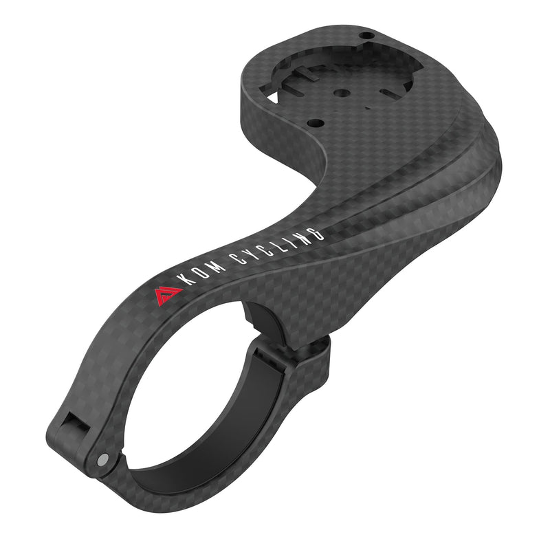 KOM Cycling Garmin Bike Mount with Carbon Finish from Garmin Edge Mount Designed for Garmin Edge 530 and Garmin 830 and Other Garmin Models Carbon Effect
