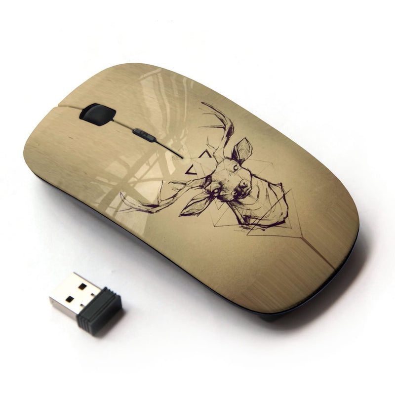 KOOLmouse [ Optical 2.4G Wireless Mouse ] [ Deer Parchment Wood Deer Antlers ]