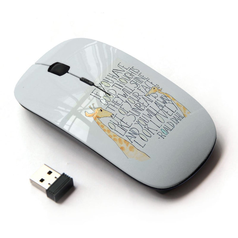 KawaiiMouse [ Optical 2.4G Wireless Mouse ] Giraffe Inspirational Kids Quote Text