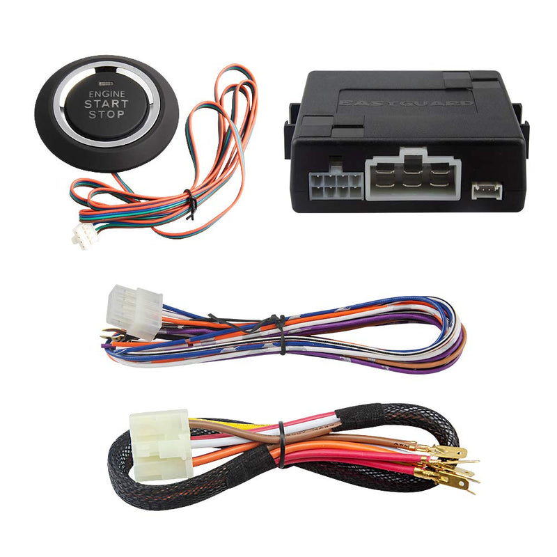 EASYGUARD ES002 Universal Push Engine Start Button with Remote Engine Start for Automatic Transmission car Optional Compatible with car Alarm System DC12V