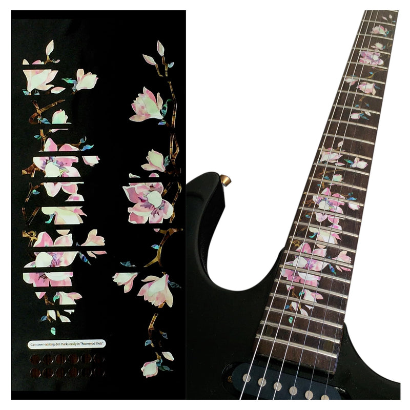 Jockomo Magnolia Flower Tree Of Life Guitar Position Mark Inlay Sticker