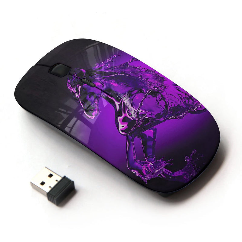 KOOLmouse [ Optical 2.4G Wireless Mouse ] [ Glass Water Horse Pegasus Mystical Purple ]