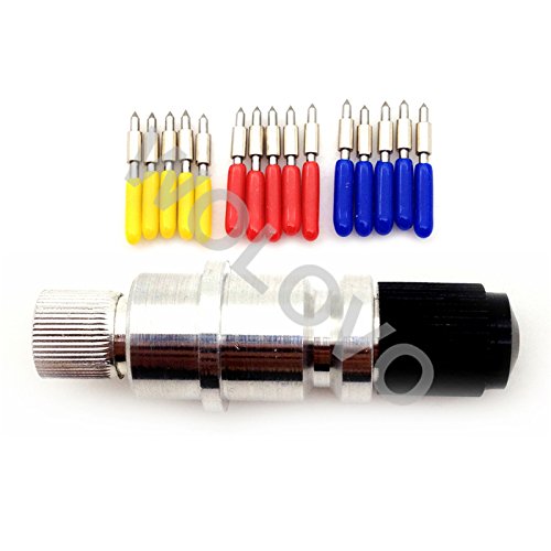 15pcs 30/45/60 Degree Graphtec CB15 CB15U Vinyl Cutter Blade + Graphtec CB15 CB15U Blade Holder Cutter Housing