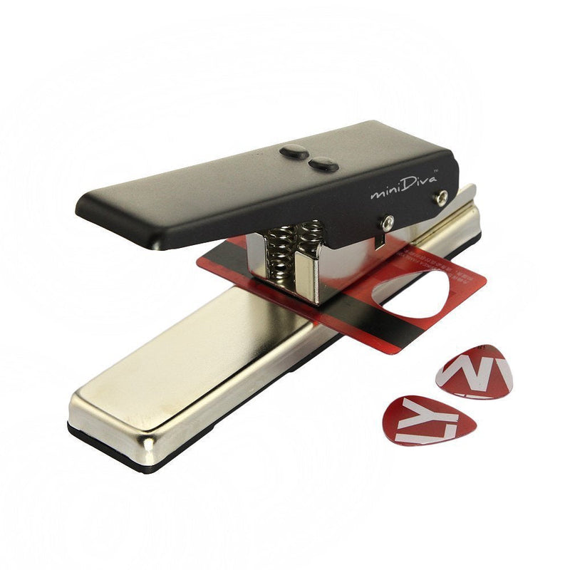 [AUSTRALIA] - Minidiva Professional Guitar Plectrum Punch Picks Maker Card Cutter DIY Own Pick (Black) Black 