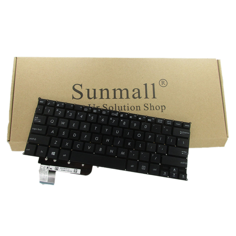 SUNMALL Laptop Replacement Keyboard Without Frame for ASUS X200 X201E X202E Q200 Q200E S200 S200E R200 R200E R201E F201E R202E Series, US Layout Black Color