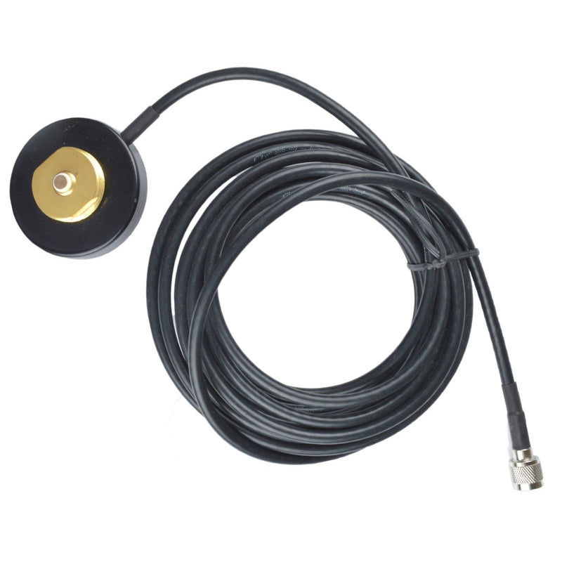 [AUSTRALIA] - Black MUHF Motorola Mini-UHF 2 1/4" Mini Magnet Mount NMO Mag Mount 16 Foot Antenna Cable Roof or Trunk for Mobile Radios 