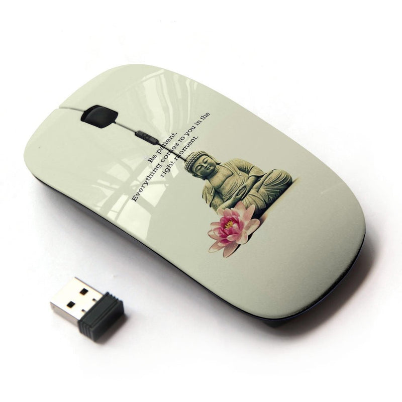 KOOLmouse [ Optical 2.4G Wireless Mouse ] [ Buddha Lotus Flower Meditation Quote ]