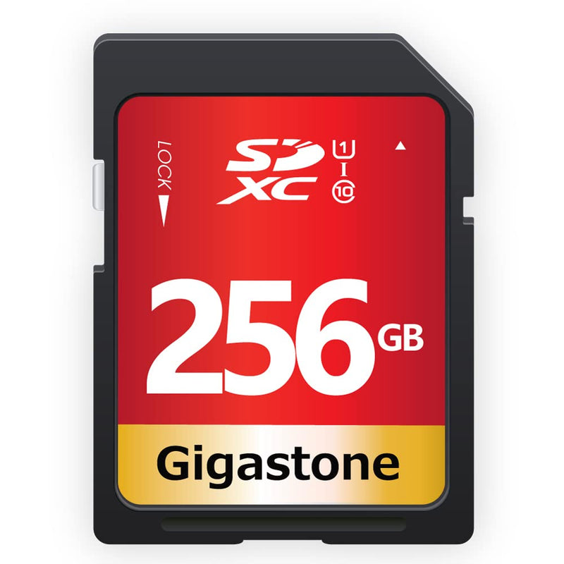 Gigastone 256GB SD Card UHS-I U1 Class 10 SDXC Memory Card High Speed Full HD Video Canon Nikon Sony Pentax Kodak Olympus Panasonic Digital Camera, with 1 Mini case SD 256GB U1 1-Pack
