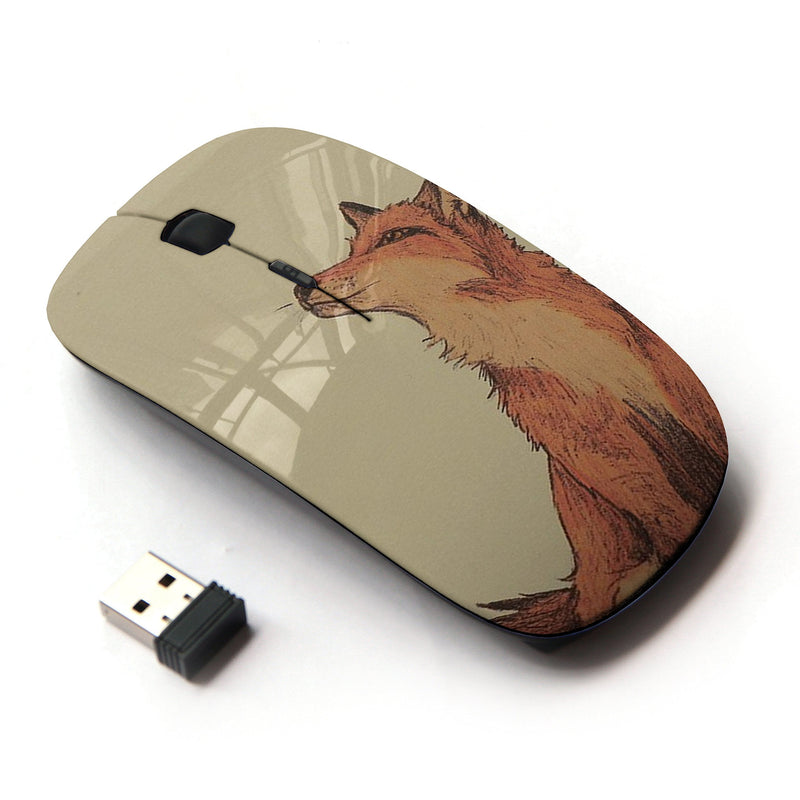 KOOLmouse [ Optical 2.4G Wireless Mouse ] [ Fox Cute Drawing Red Smart Nature ]