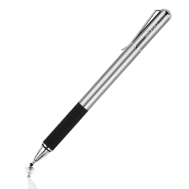 Mixoo Smart Pen,Disc & Fiber Tip 2 in1 Series,Capacitive Stylus Tip,High Sensitivity & Precision,Stylus Pens for Touch Screens (Space Grey) Space Gray