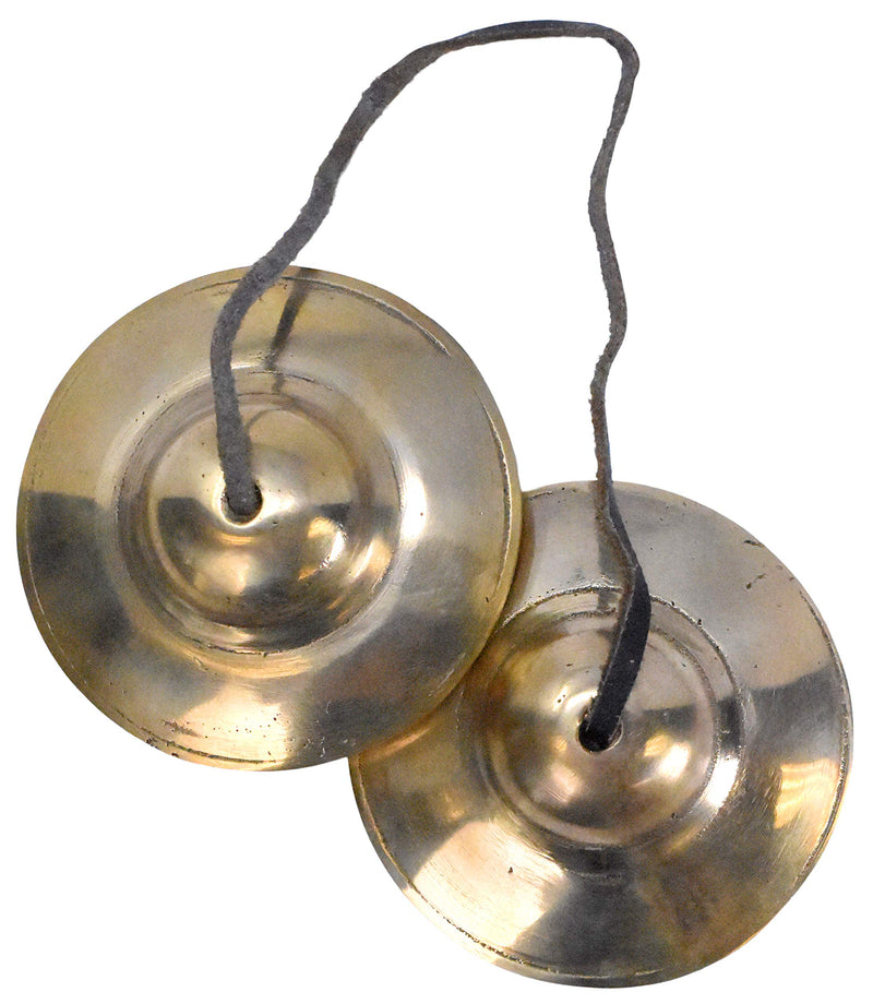 Mudra Crafts Tibetan Tingsha Bells - Yoga Chimes with Tingsha Cymbals for Meditation 2.5 Inches Plain