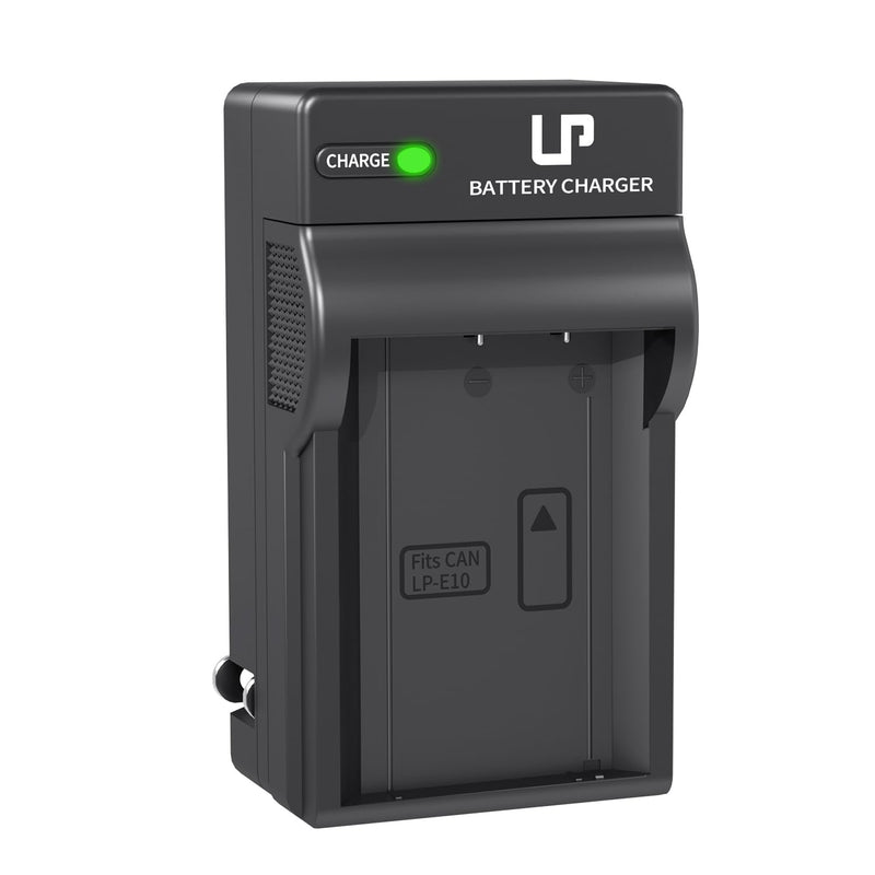 LP LP-E10 Battery Charger, Charger Compatible with Canon EOS Rebel T7, T6, T5, T3, T100, 4000D, 3000D, 2000D, 1500D, 1300D, 1200D, 1100D & More (NOT for T3i T5i T6i T6s T7i) Basic Charger