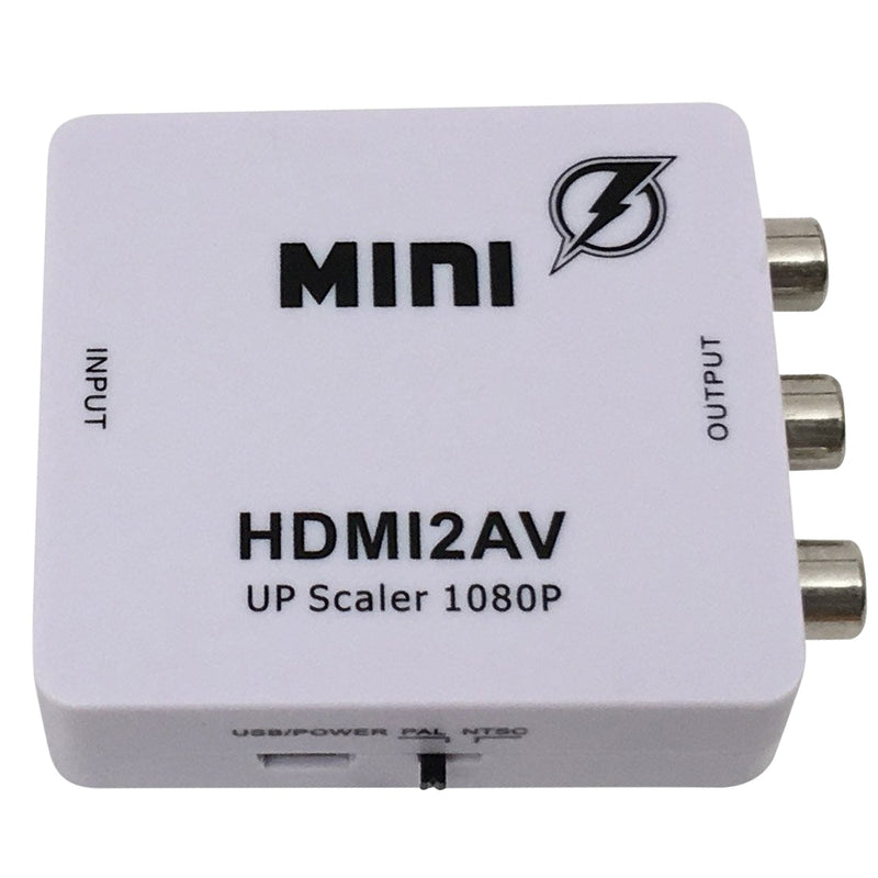 1080P HDMI to AV 3RCA CVBs Composite Video Audio Converter Adapter Supporting PAL/NTSC with USB Charge Cable for PC Laptop Xbox PS4 PS3 TV STB VHS VCR Camera DVD