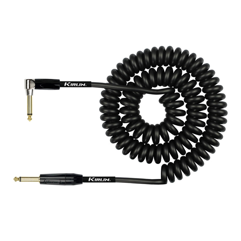 [AUSTRALIA] - KIRLIN Cable Instrument-Cables, 1/4" Mono Plug, Metallic Black, 30ft (IPK-222BFGL-30/BKE) 