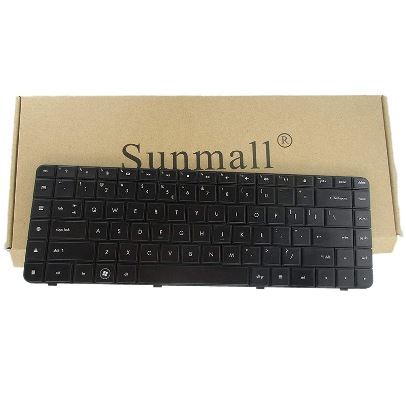 SUNMALL Replacement Keyboard with Ribbon Cable Compatible with HP Compaq Presario CQ62 G62 G56 CQ56 Series Compatible with Part Number 595199-001 613386-001 6098 Cq56-100 G56-100 G62-340US US Layout