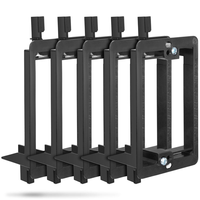 Low Voltage Mounting Bracket (1 Gang, 5 Pack), Fosmon Low Voltage Mounting Bracket (Mounting Screws Included) for Telephone Wires, Network Cables, HDMI, Coaxial, Speaker Cables 1-Gang, 5 Pack