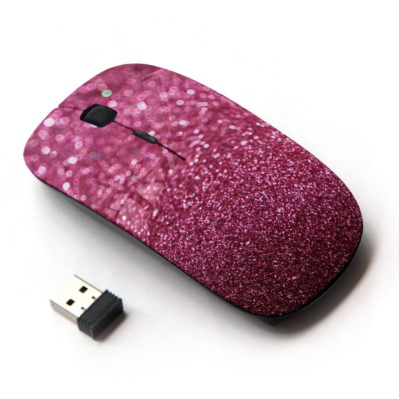 KawaiiMouse [ Optical 2.4G Wireless Mouse ] Glitter Pink Purple Bling Sand Reflective
